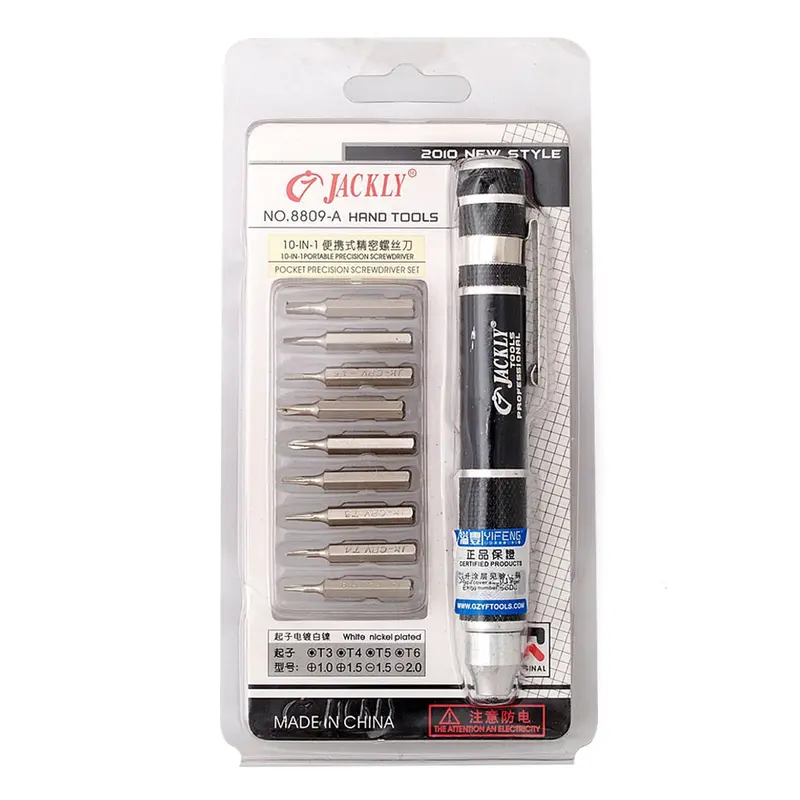 10-Piece Black-Anodized Screwdriver Set – Slim-Fit Precision Toolkit
