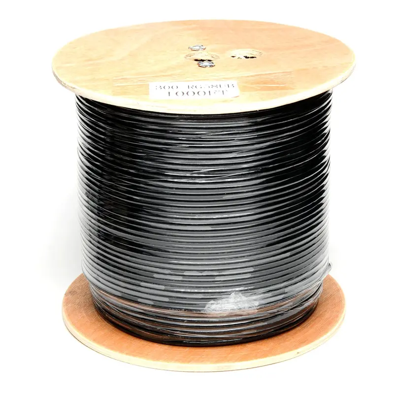 1000-Foot RG58 Universal Coaxial Cable – Black Jacket