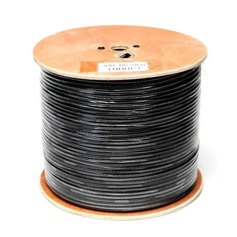 1000-Foot RG59 Universal Coaxial Cable – Black Jacket