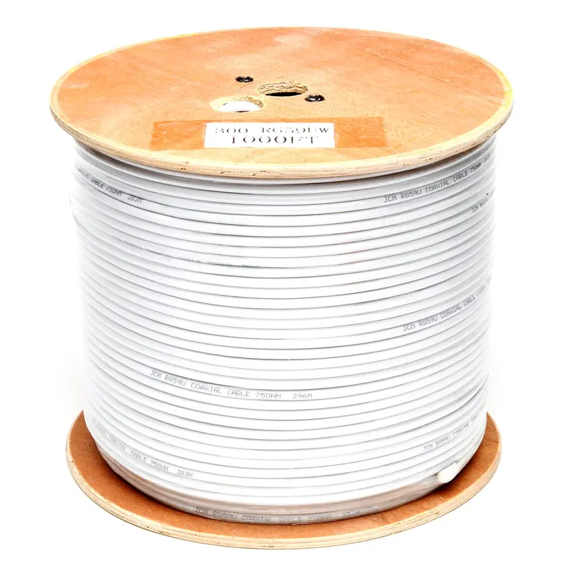 1000-Foot RG59 Universal Coaxial Cable – White Jacket