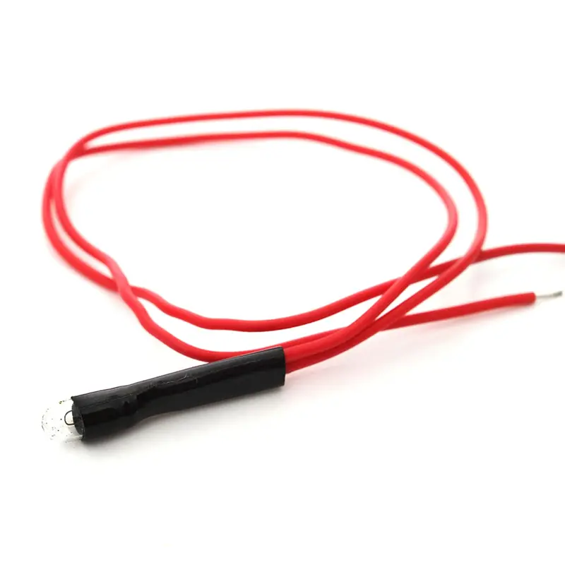 110-B101/6V 3.2mm Mini Lamp – 6V, 40mA, Flexible 18cm Wire Leads