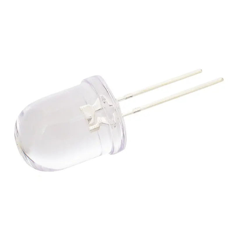 110-B10W 10mm White LED – 10mm Round, Cool White, High-Efficiency Emitter