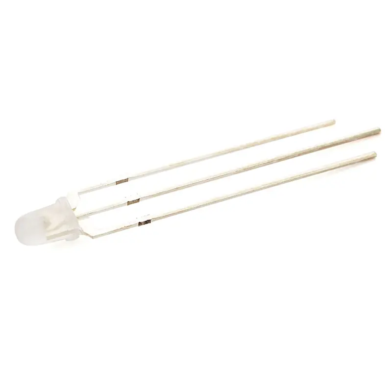 110-B3RG3P 3mm RGB Common-Cathode LED – Tri-Color 3-Pin, Red/Green Dual Emission