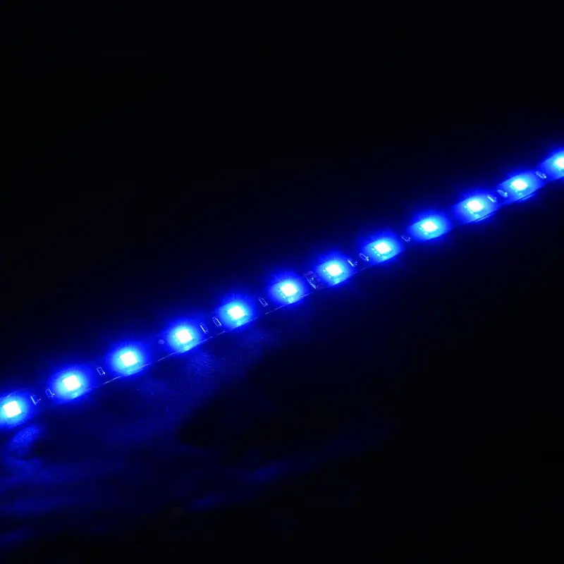 110-L3528-24FB 30cm (1ft) Pulsing Blue LED Strip – 12 SMD 3528 LEDs, 12V