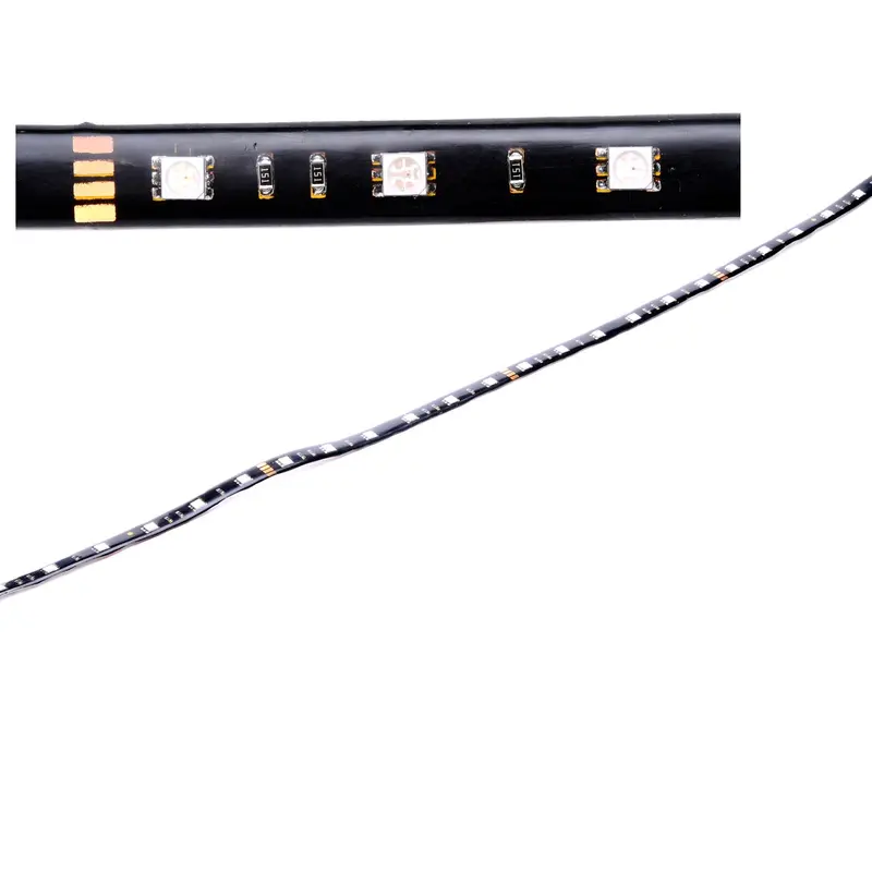110-L3528-48FC 60cm (2ft) Color-Changing Flash LED Strip – 24 SMD 3528 Elements, 12V
