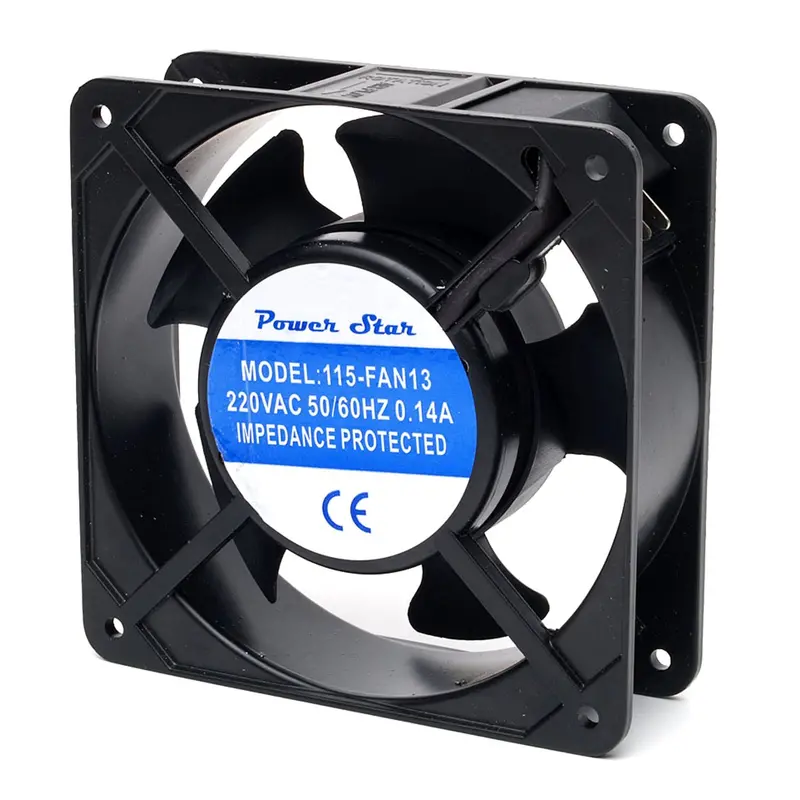 120×38mm 220V AC Fan – 115-FAN13, 4.5-inch Industrial Metal Fan