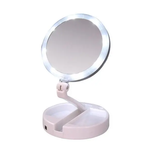 12x LED Illuminated Folding Vanity Mirror