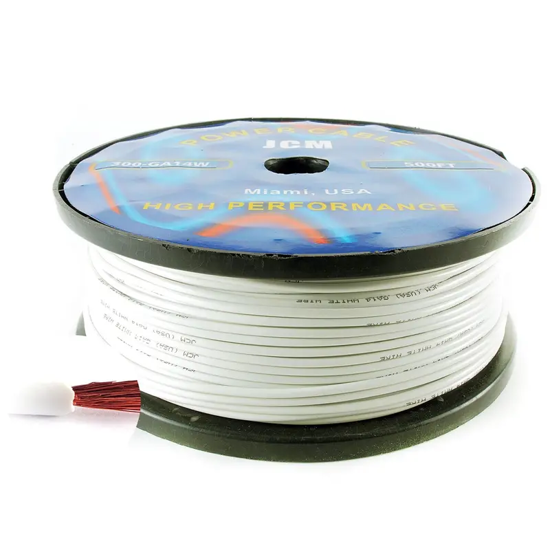 14-Gauge White Stranded Copper Wire – 500 Ft Spool