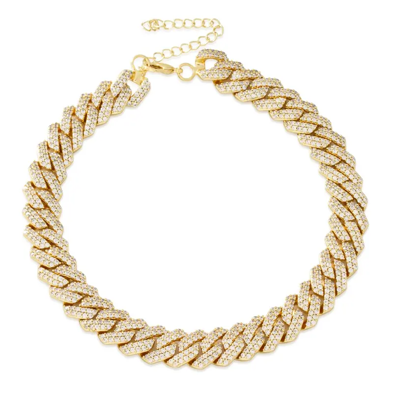 15mm Diamond-Cut Iced Miami Cuban Link Choker