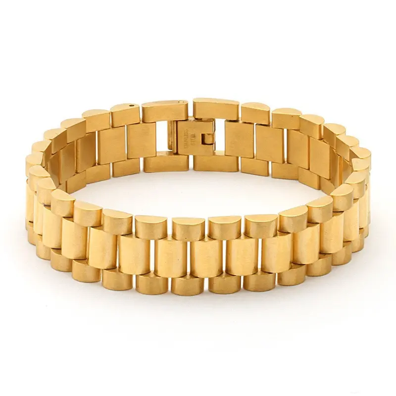 15mm Rolex-Style Link Bracelet – Polished Metal