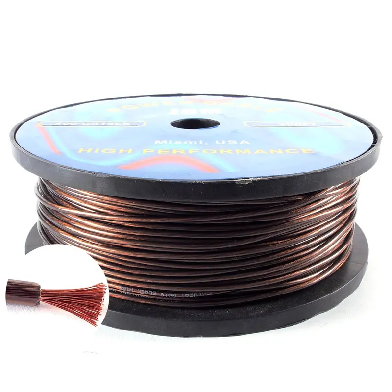 16-Gauge Clear-Black Dual-Tone Stranded Copper Wire – 500 Ft