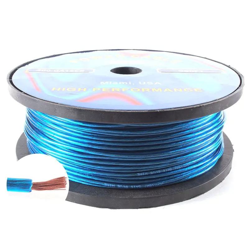 16-Gauge Clear-Blue Dual-Tone Stranded Copper Wire – 500 Ft