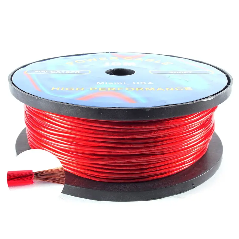16-Gauge Clear-Red Dual-Tone Stranded Copper Wire – 500 Ft