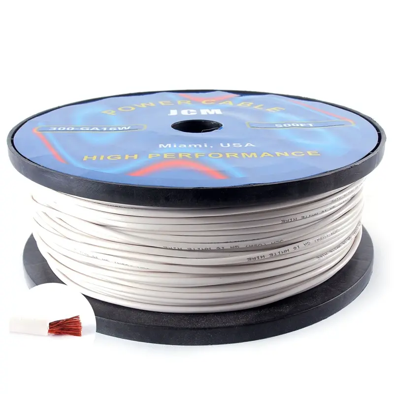 16-Gauge White Stranded Copper Wire – 500 Ft Spool