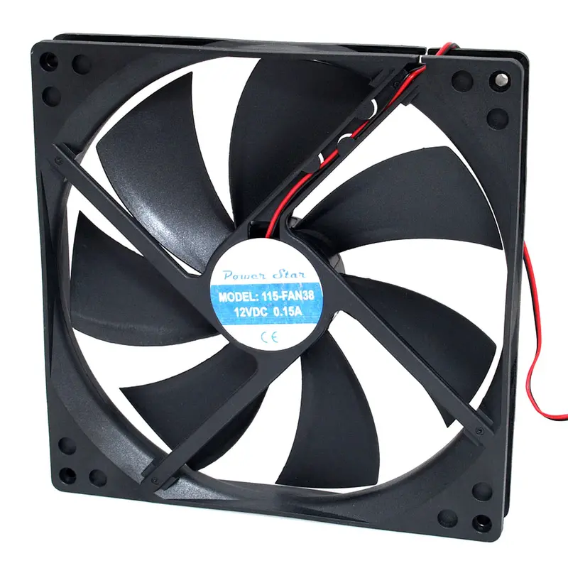 180×25mm 12V DC Fan – 115-FAN38, 6W High-Performance Brushless Fan with Pre-Attached Wires