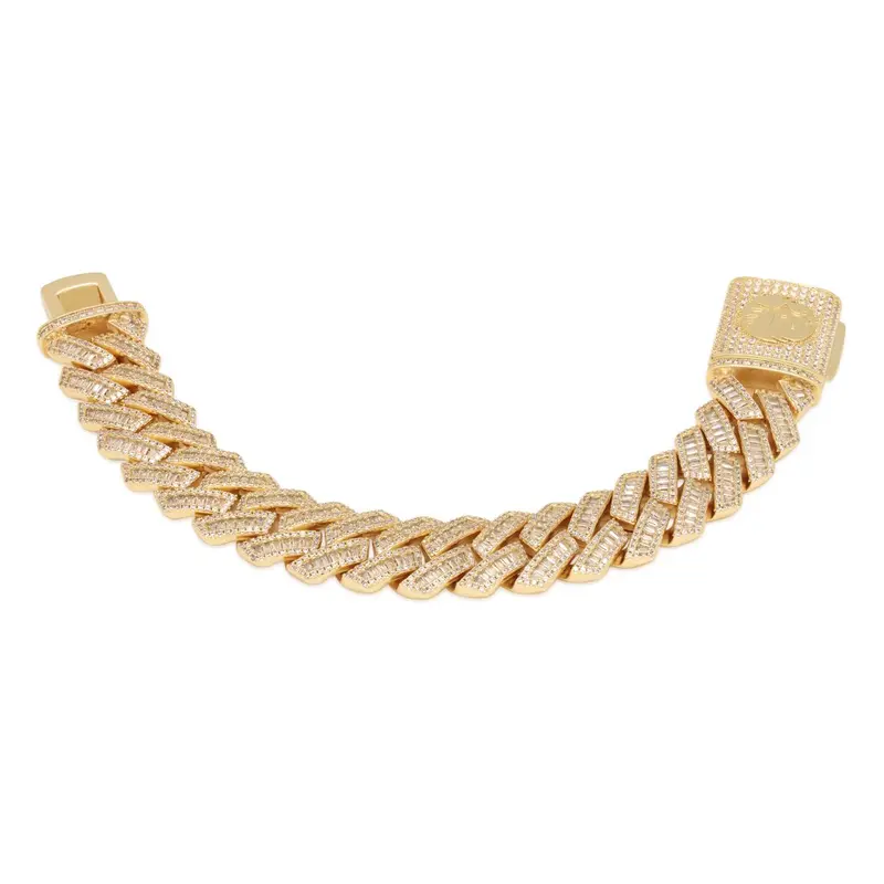 18mm Diamond-Cut Iced Cuban Link Bracelet – Miami Style