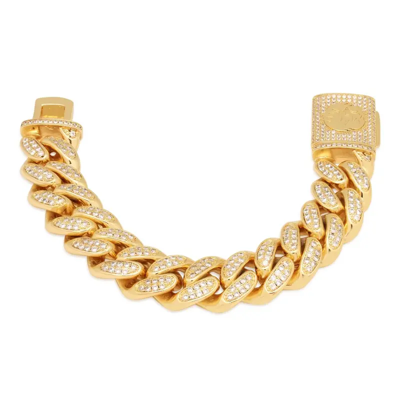 18mm Fully Iced Miami Cuban Link Bracelet