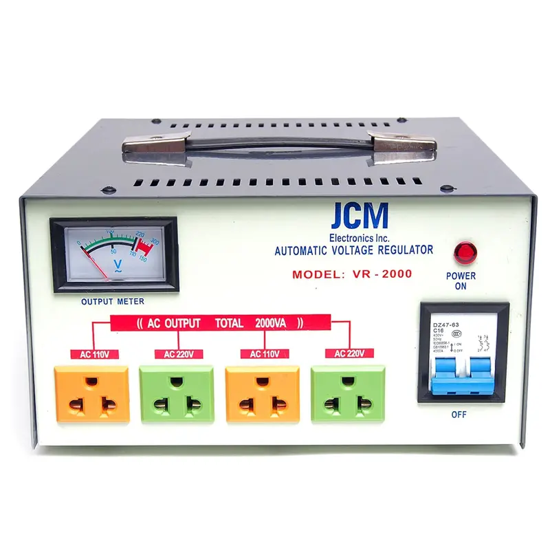 2000W High-Capacity Voltage Stabilizer – 220V to 110V AC, 400-VR2000