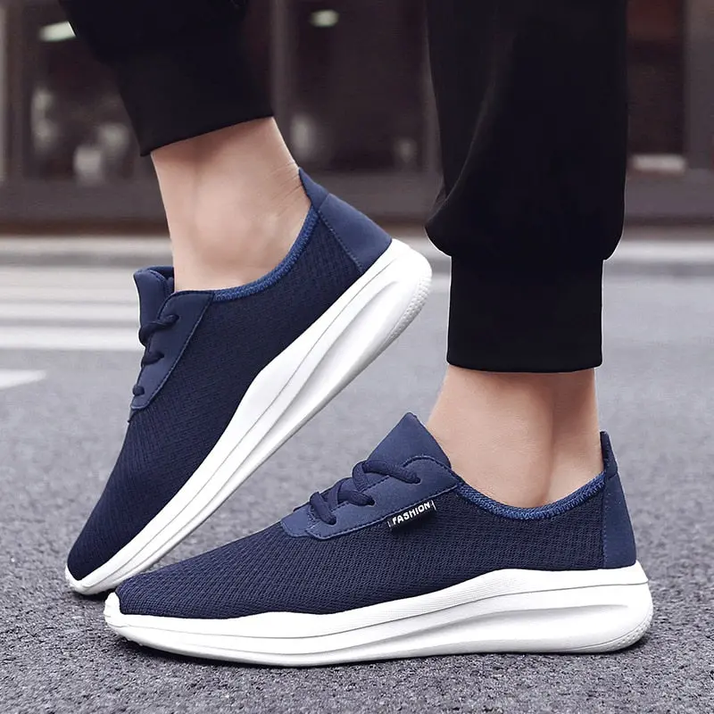 2021 Lightweight Mesh Men’s Sneakers – Breathable Lace-Up Casual Shoes for Walking, Jogging & Daily Wear