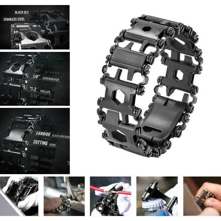 29-in-1 Convertible Survival Bracelet – Tactical Multi-Tool Band