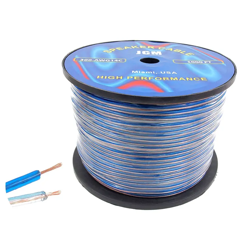 300-AWG14/C 1000-Foot Clear 14-Gauge 2-Conductor Speaker Cable