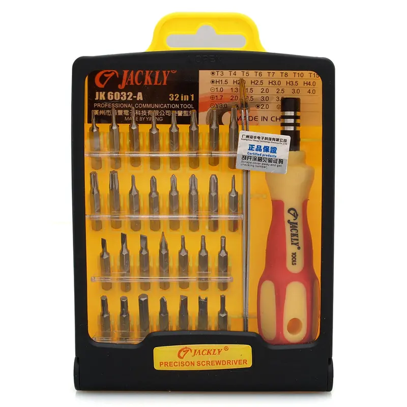 32-Piece Interchangeable Screwdriver Kit – Compact Multi-Bit Set