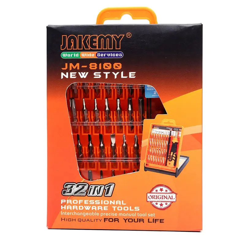 32-Piece Modular Screwdriver Kit – Quick-Swap Bit System