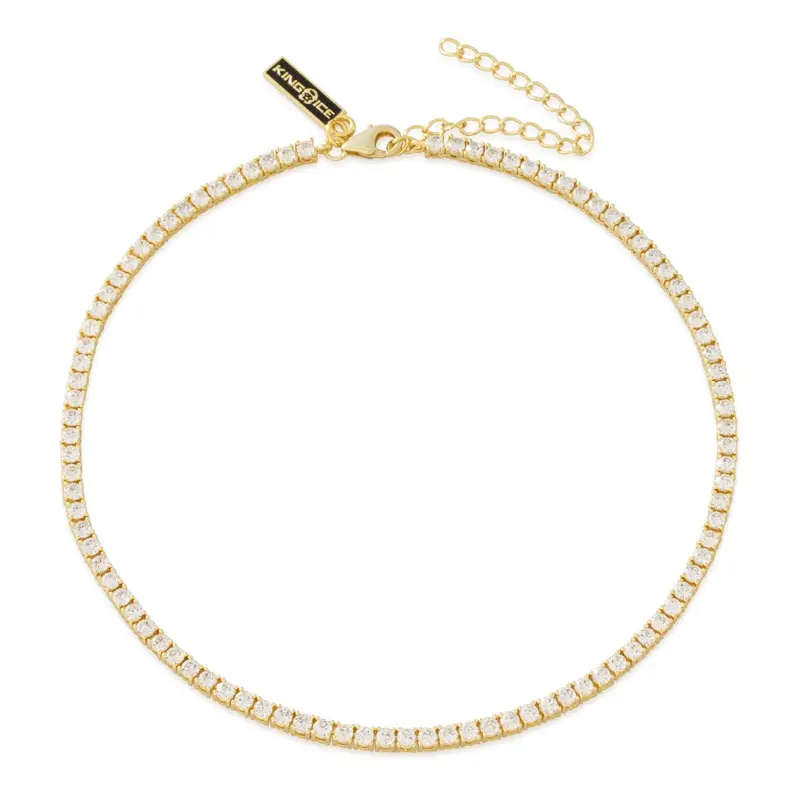 3mm Diamond-Cut Tennis Choker Chain – Delicate Everyday Layering Piece