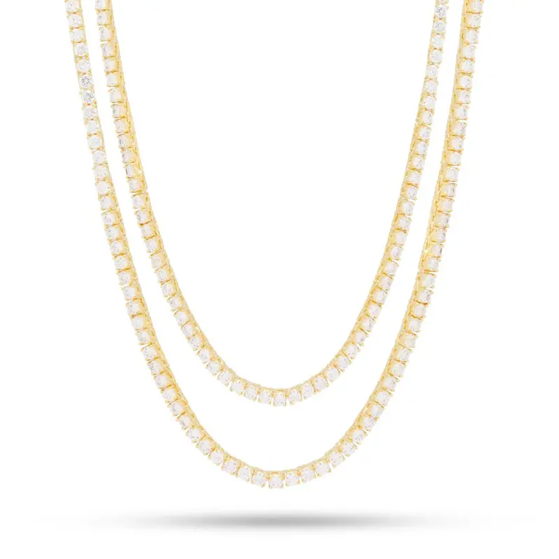 3mm Slim Tennis Chain Choker Set