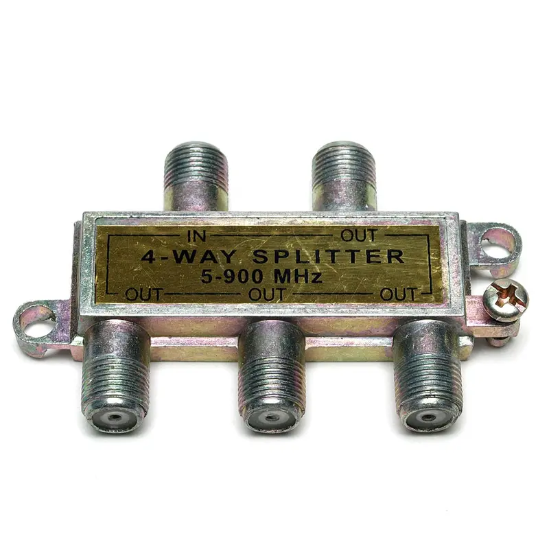 4-Way RF Splitter – 5–900 MHz Coaxial Distribution Hub