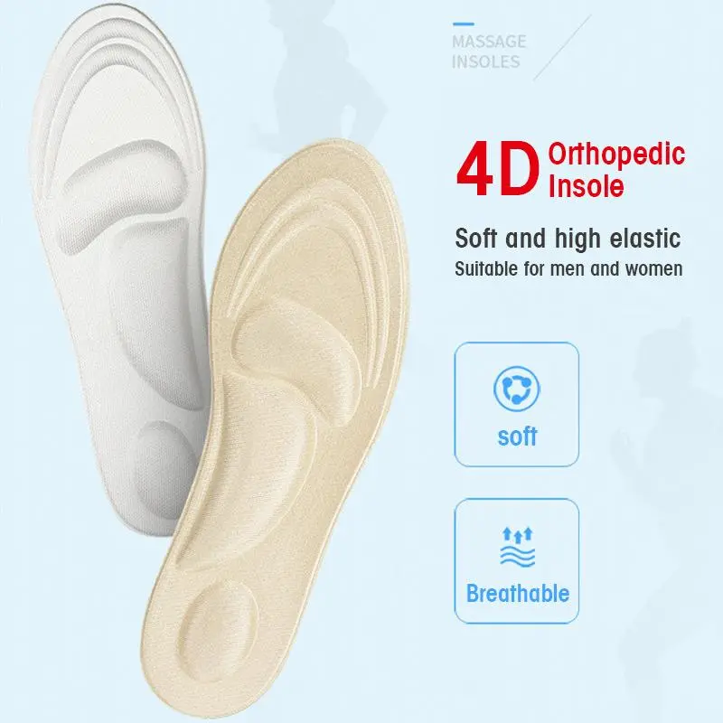 4D Contoured Orthopedic Shoe Insoles
