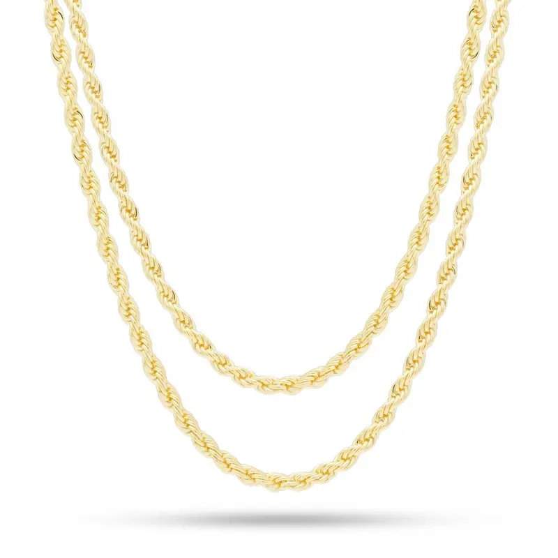 4mm Rope Chain Choker Set – Textured Classic Look