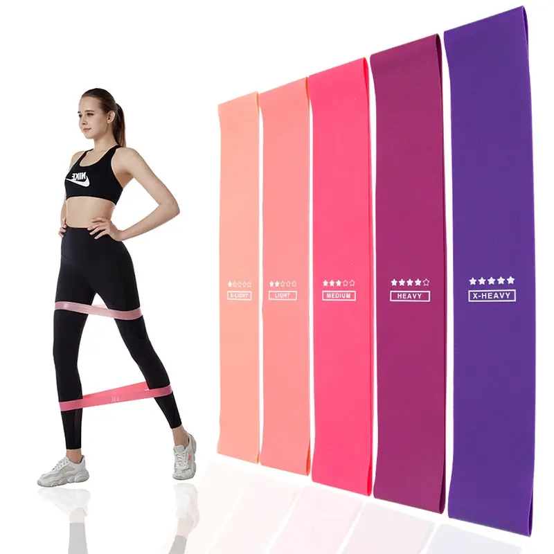 5-Piece Elastic Resistance Band Set – Pilates, CrossFit & Strength Training