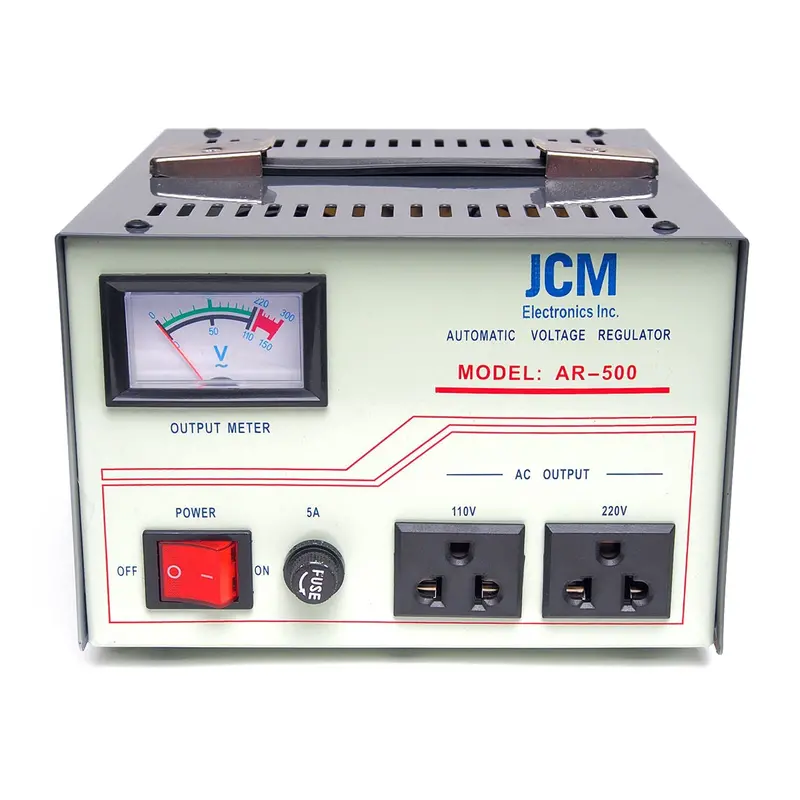 500W Reliable Voltage Stabilizer – 220V to 110V AC Regulation, 400-VR500