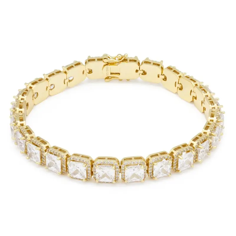 5mm Princess-Cut Diamond Tennis Bracelet – Sleek & Modern Fit