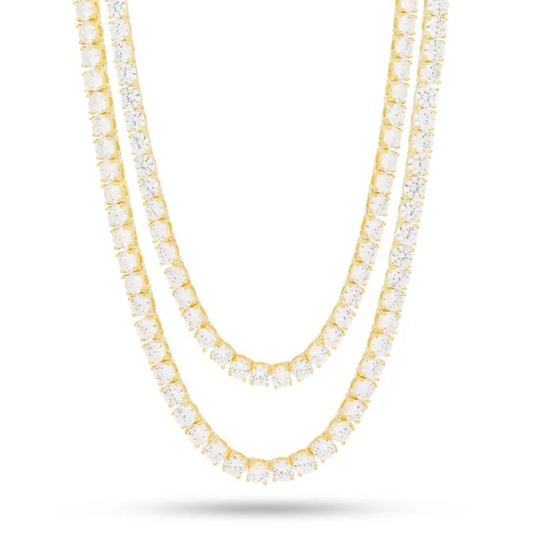 5mm Tennis Chain Choker Set – Flexible & Lustrous