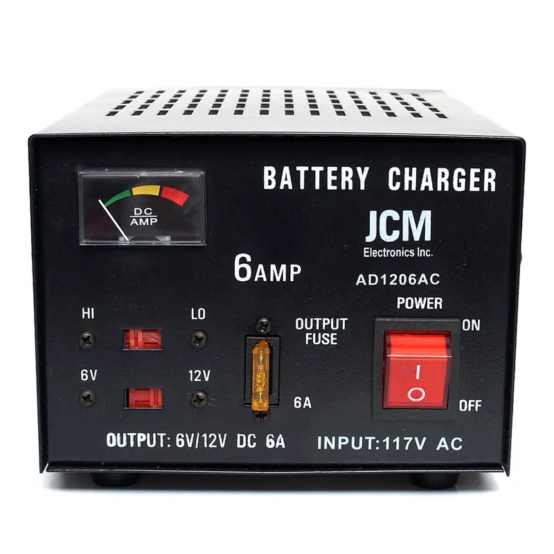 6-Amp Battery Charger – 6–12V DC Output, 115V AC Input