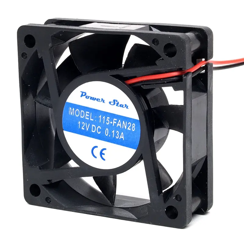 60×20mm 12V DC Fan – 115-FAN28, 2.5W Compact Brushless Fan with Pre-Attached Wires