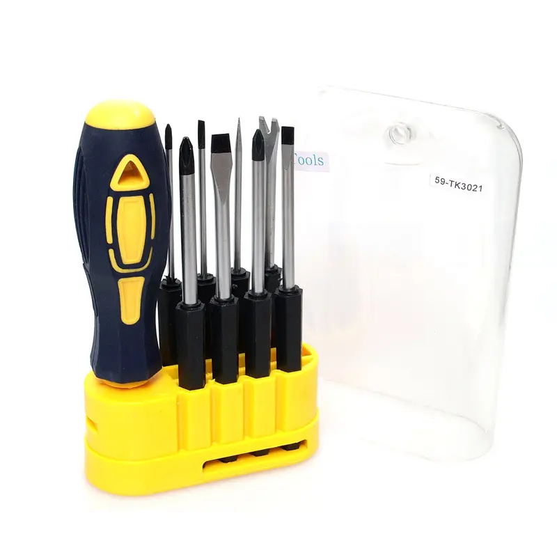 8-Piece Essential Screwdriver Set – Standard Slotted & Phillips Drivers
