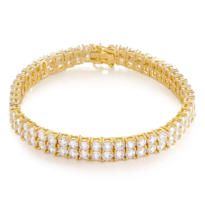 8mm Double-Row Tennis Bracelet – Luxe Cubic Zirconia Cuff