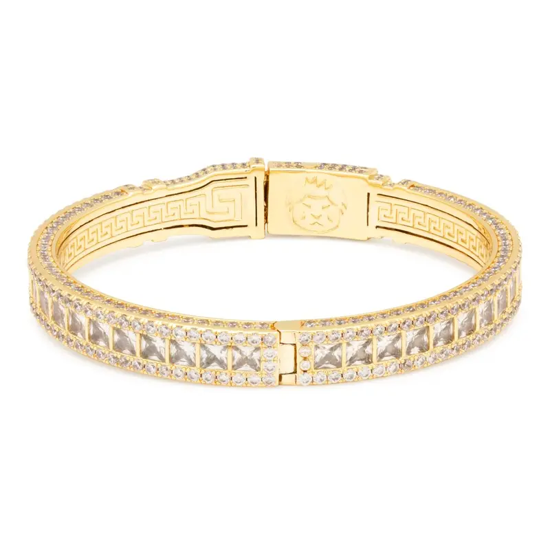 8mm Princess-Cut Diamond Accent Bangle Bracelet