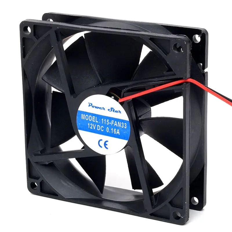 92×25mm 12V DC Fan – 115-FAN33, 3.5W Compact Brushless Cooling Fan with Leads