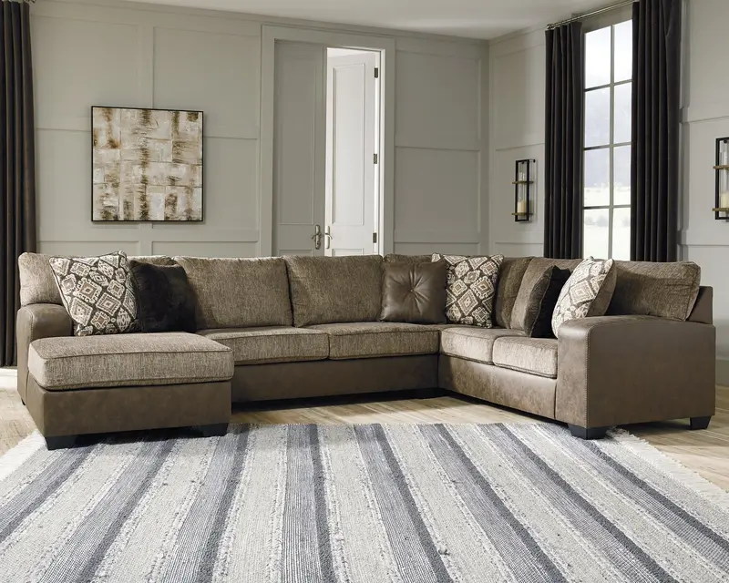 Abalone 3-Piece Modular Sectional Sofa with Chaise Seat