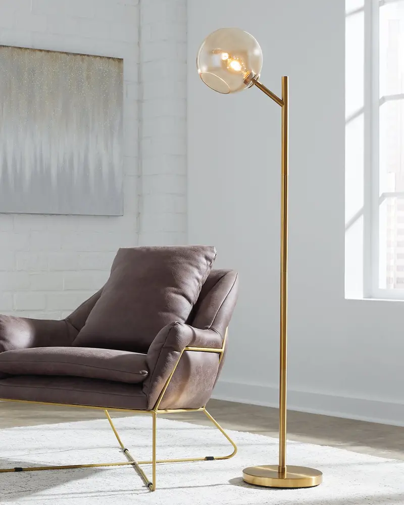 Abanson Adjustable Floor Lamp with Fabric Shade