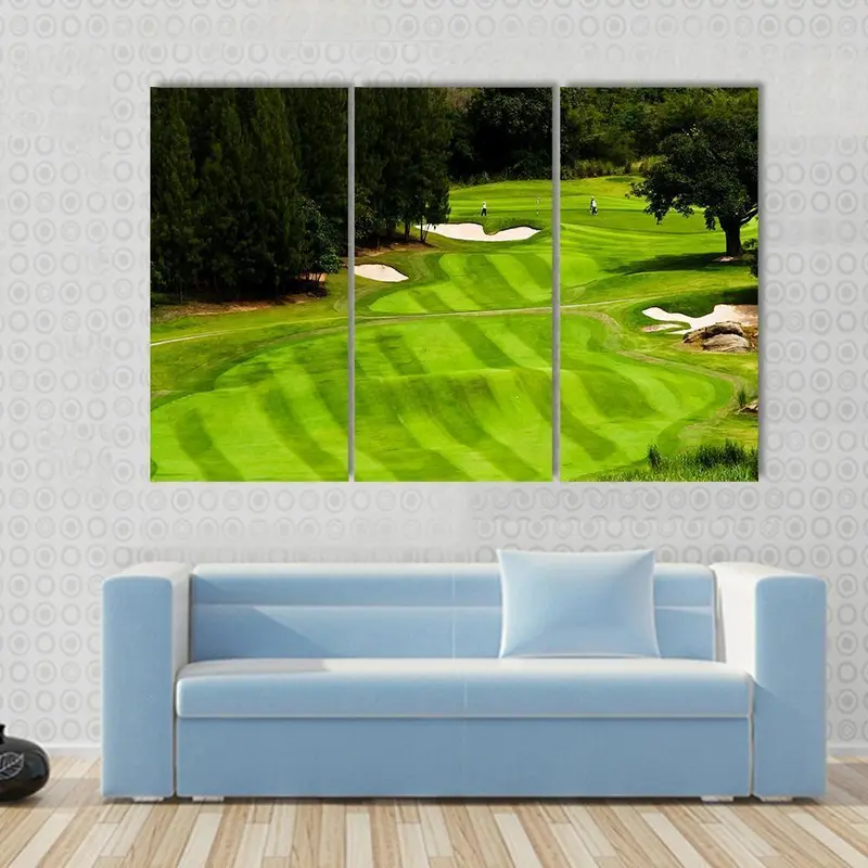 Abstract Golf Landscape Canvas Wall Art