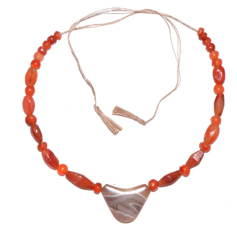 Achaemenid Carnelian and Banded Agate Beaded Necklace (ca. 550–332 BCE)