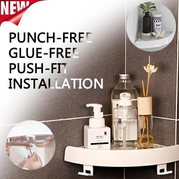 Adjustable Corner Storage Rack for Kitchens & Bathrooms