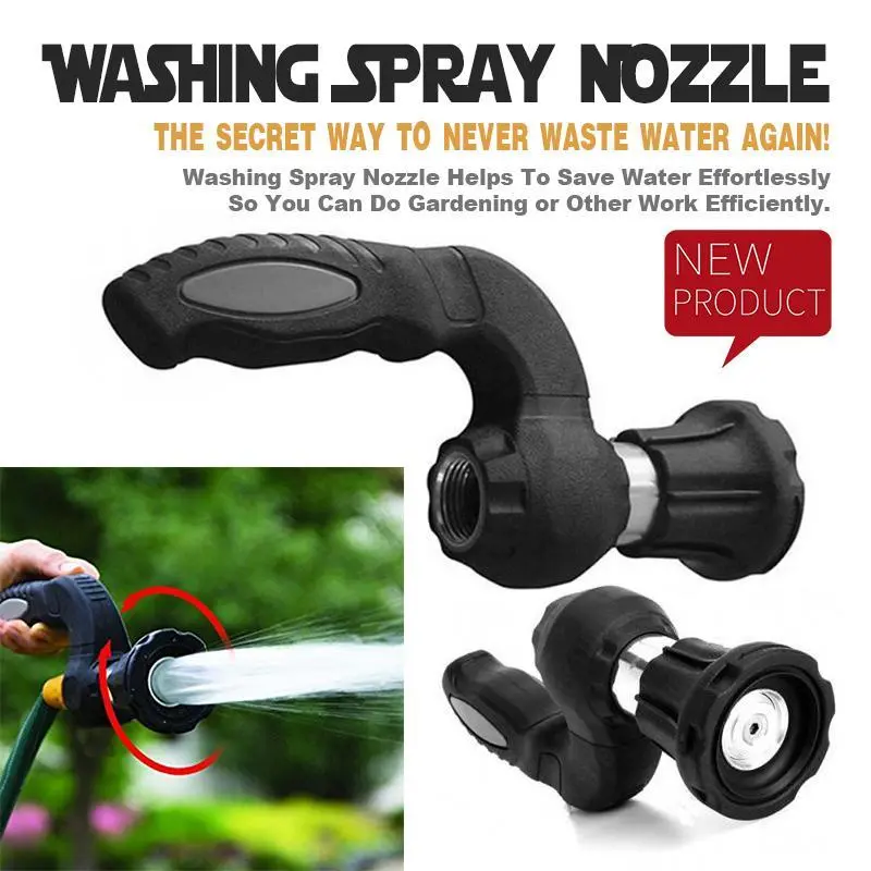 Adjustable High-Pressure Washing Spray Nozzle for Hoses