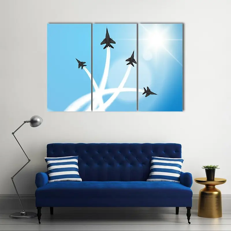 Aerial Acrobatics by Fighter Jets Canvas Art