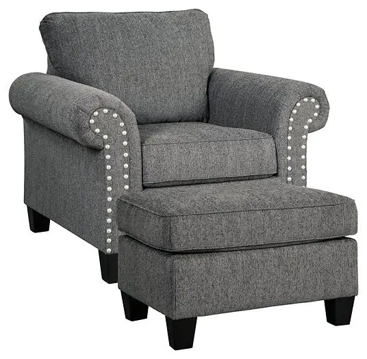 Agleno Chair and Matching Ottoman Set for Relaxation